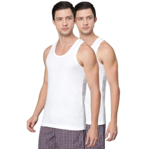 Van Heusen Men Cool It Vest - 100% Combed Cotton - Pack of 2 - Moisture Activated, Super Soft, Scoop Neck