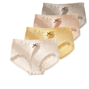 Panties for Women, Full Coverage Mid Waist, Antimicrobial, Women Lace Underwear Ladies Bikini Panties, Mid Waist Hipster, Seamless Briefs.