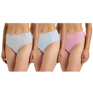 Jockey Womens High Coverage Super Combed Cotton Mid Waist Hipster with Concealed Waistband and Stay Fresh Treatment (Pack of 3 Colors & Prints)