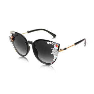 Women Diamond Sunglasses Cat Eye Oversized Gradient Lens Sparkling