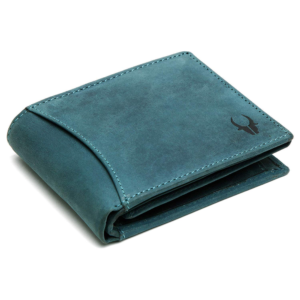 WildHorn Blue Leather Wallet for Men